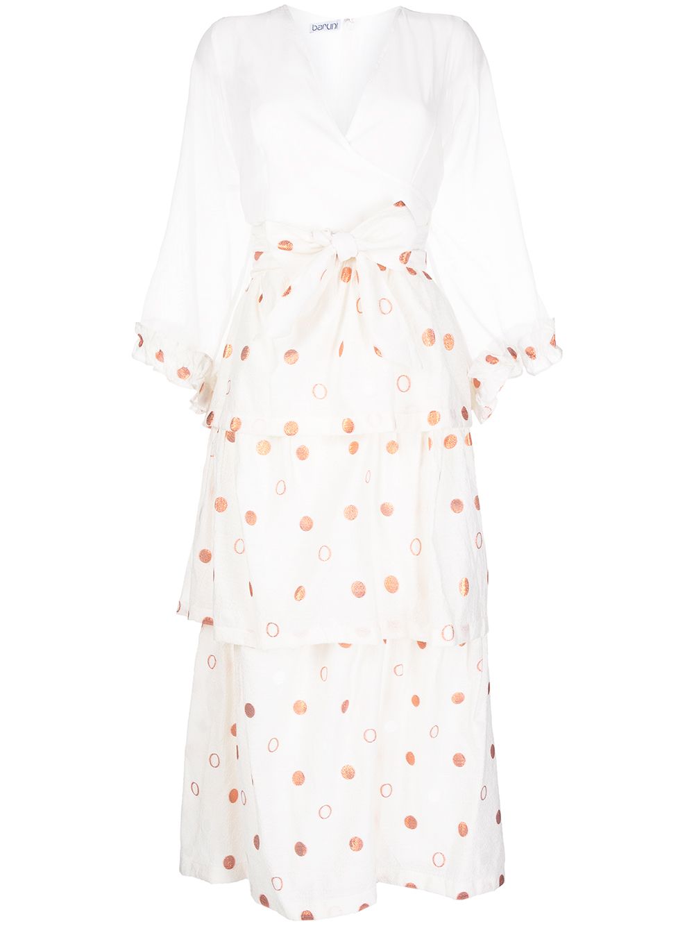 Baruni  polka dot pattern evening gown