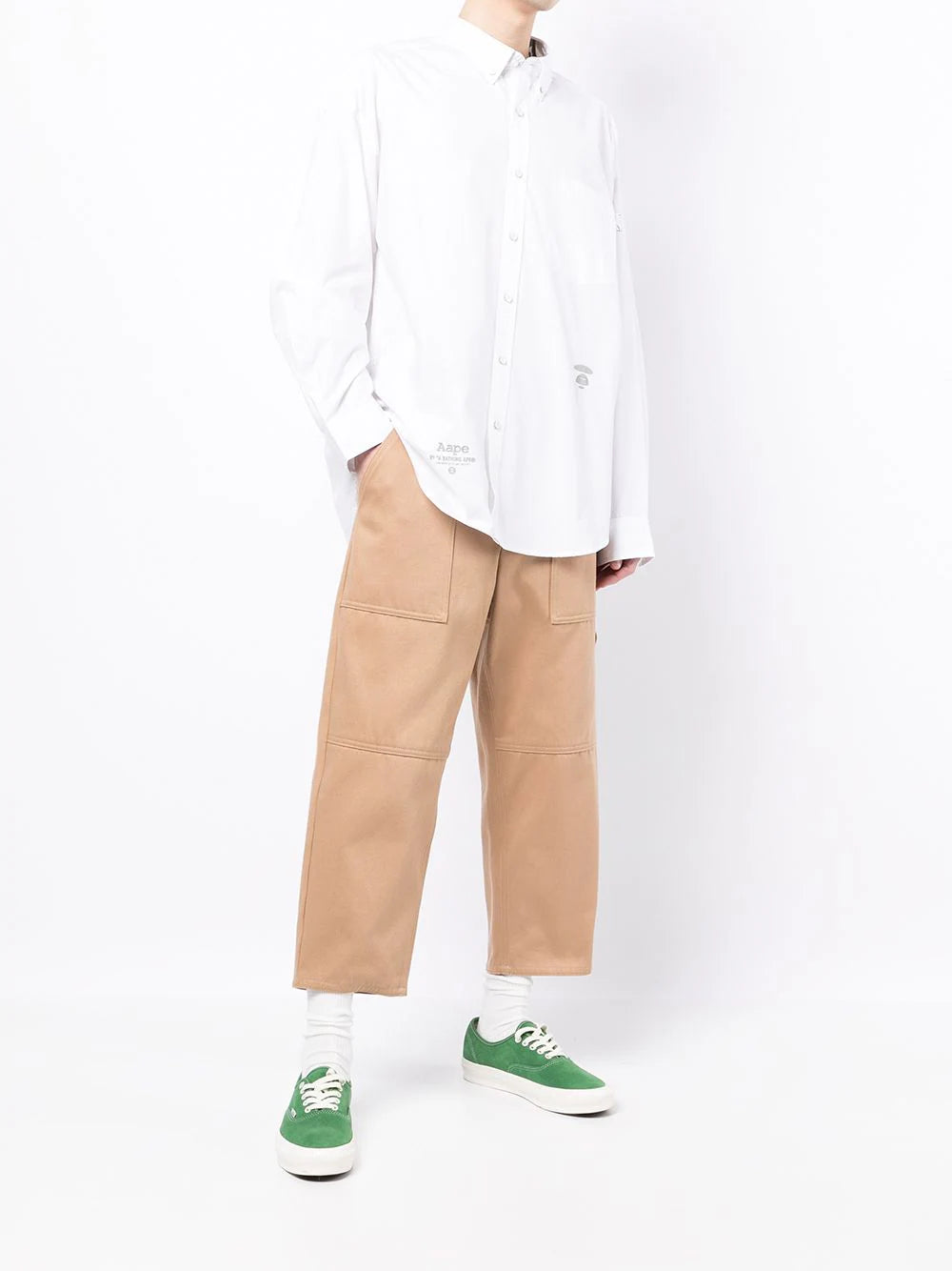 AAPE BY *A BATHING APE®  patch button down shirt