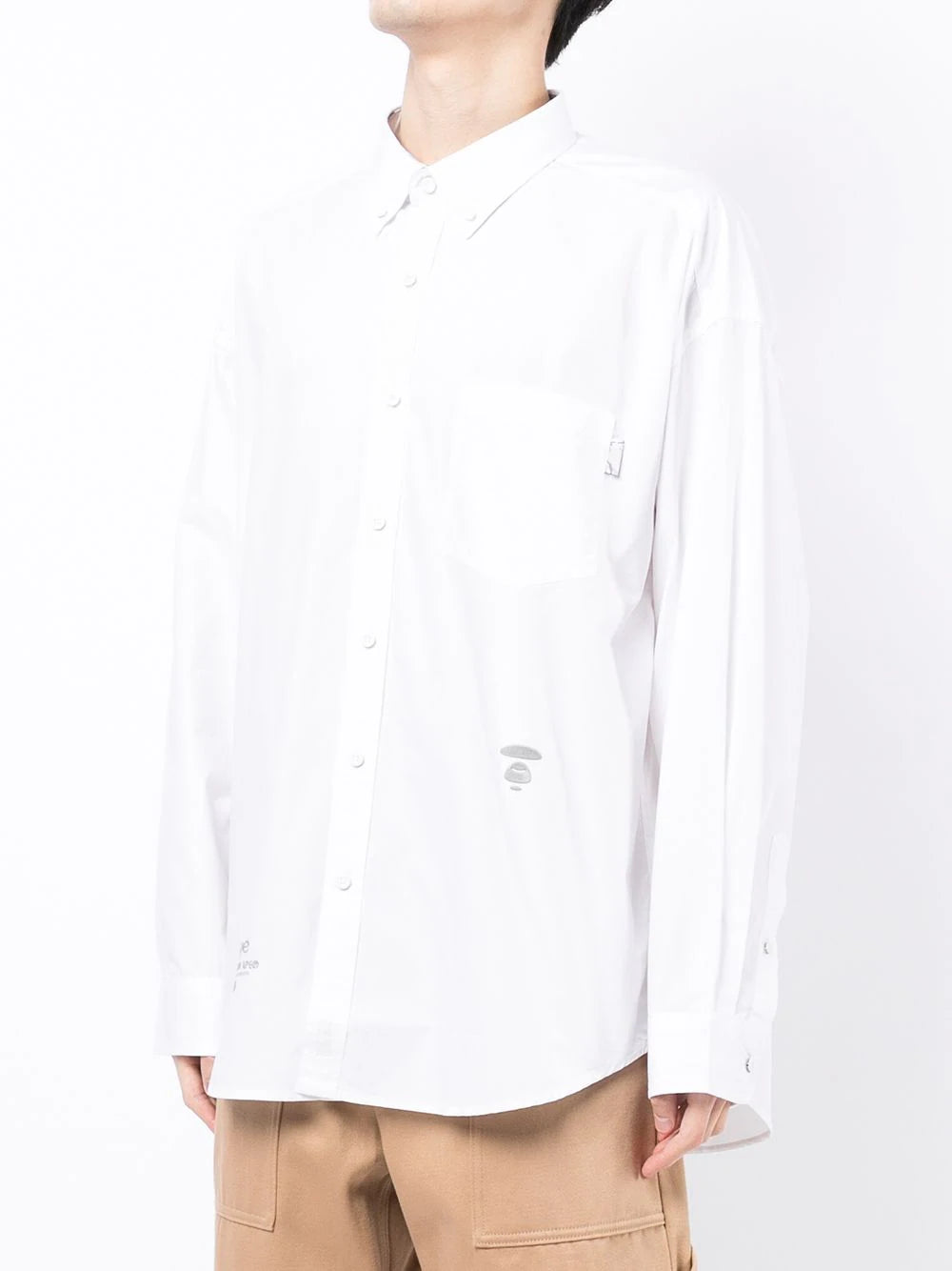 AAPE BY *A BATHING APE®  patch button down shirt