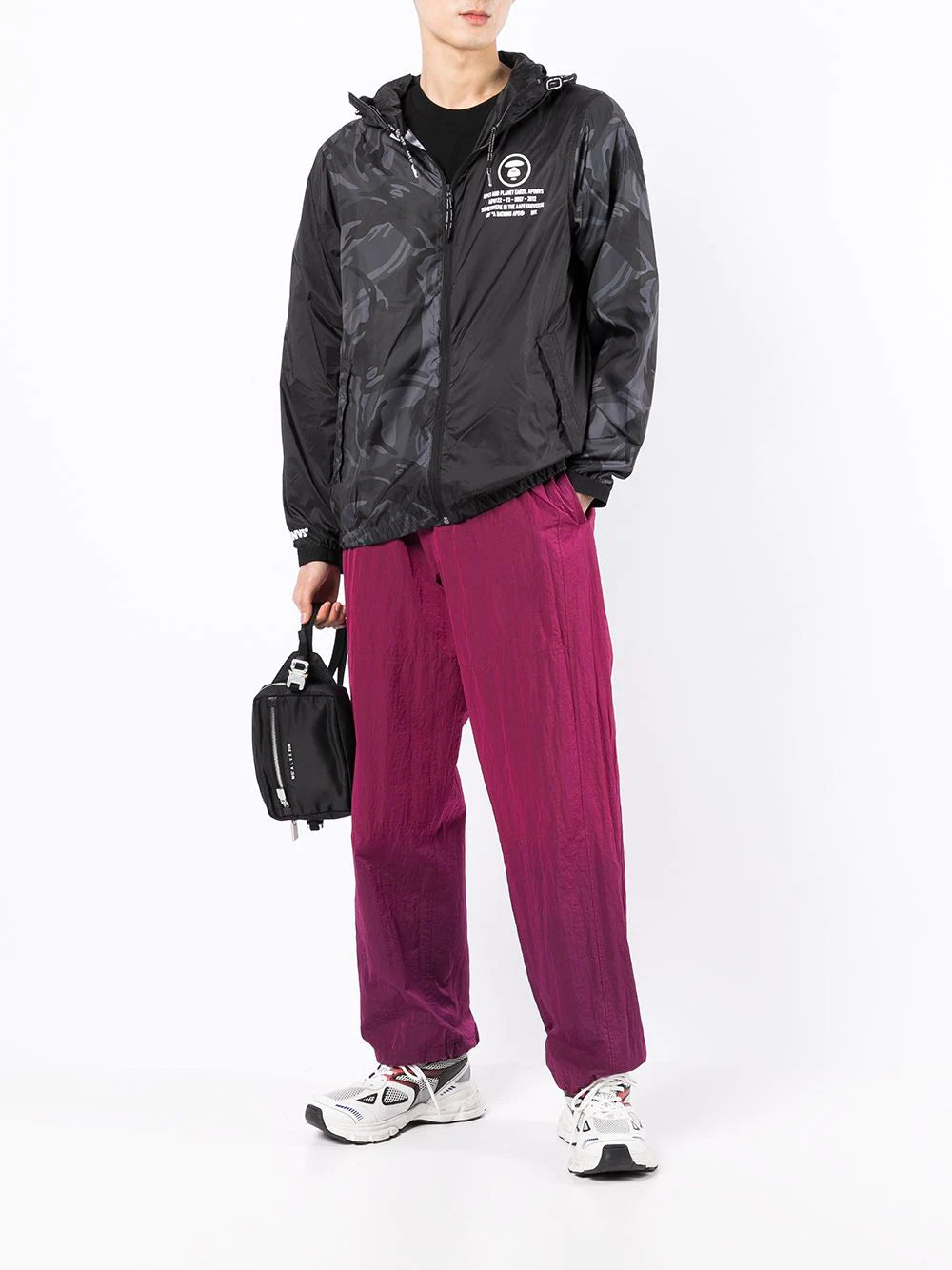 AAPE BY *A BATHING APE®  camouflage-print logo windbreaker