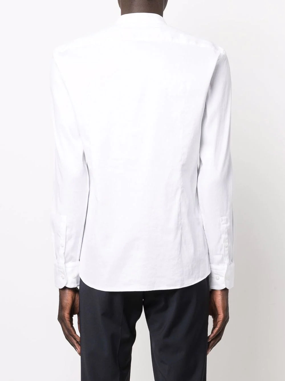 Boss long-sleeve linen-blend shirt