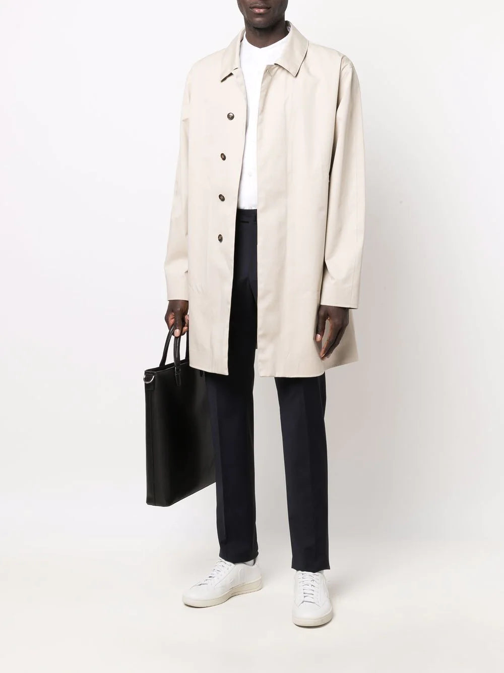 Boss long-sleeve linen-blend shirt