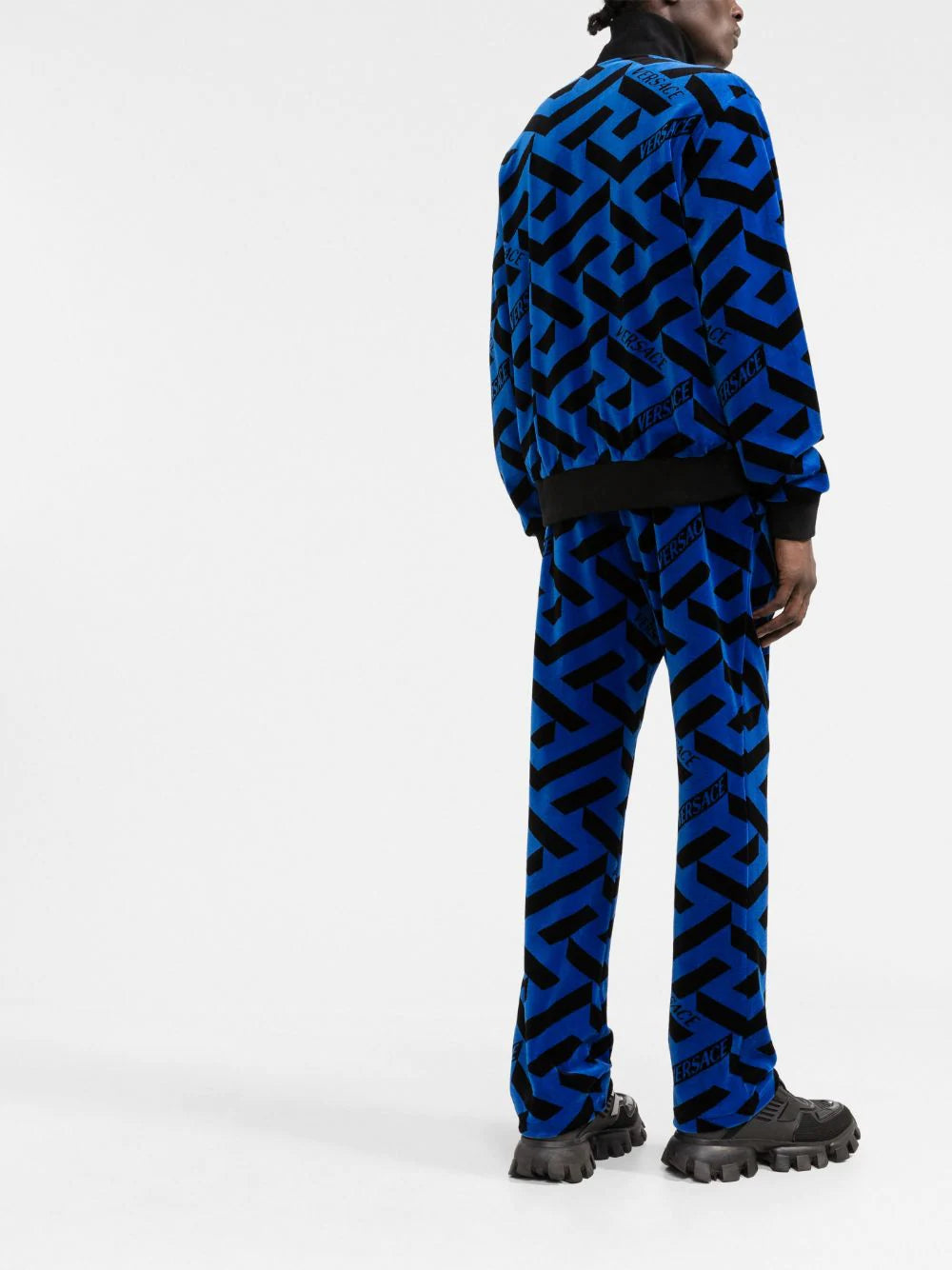 Versace geometric-print track jacket