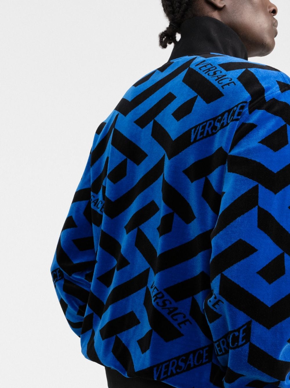 Versace geometric-print track jacket