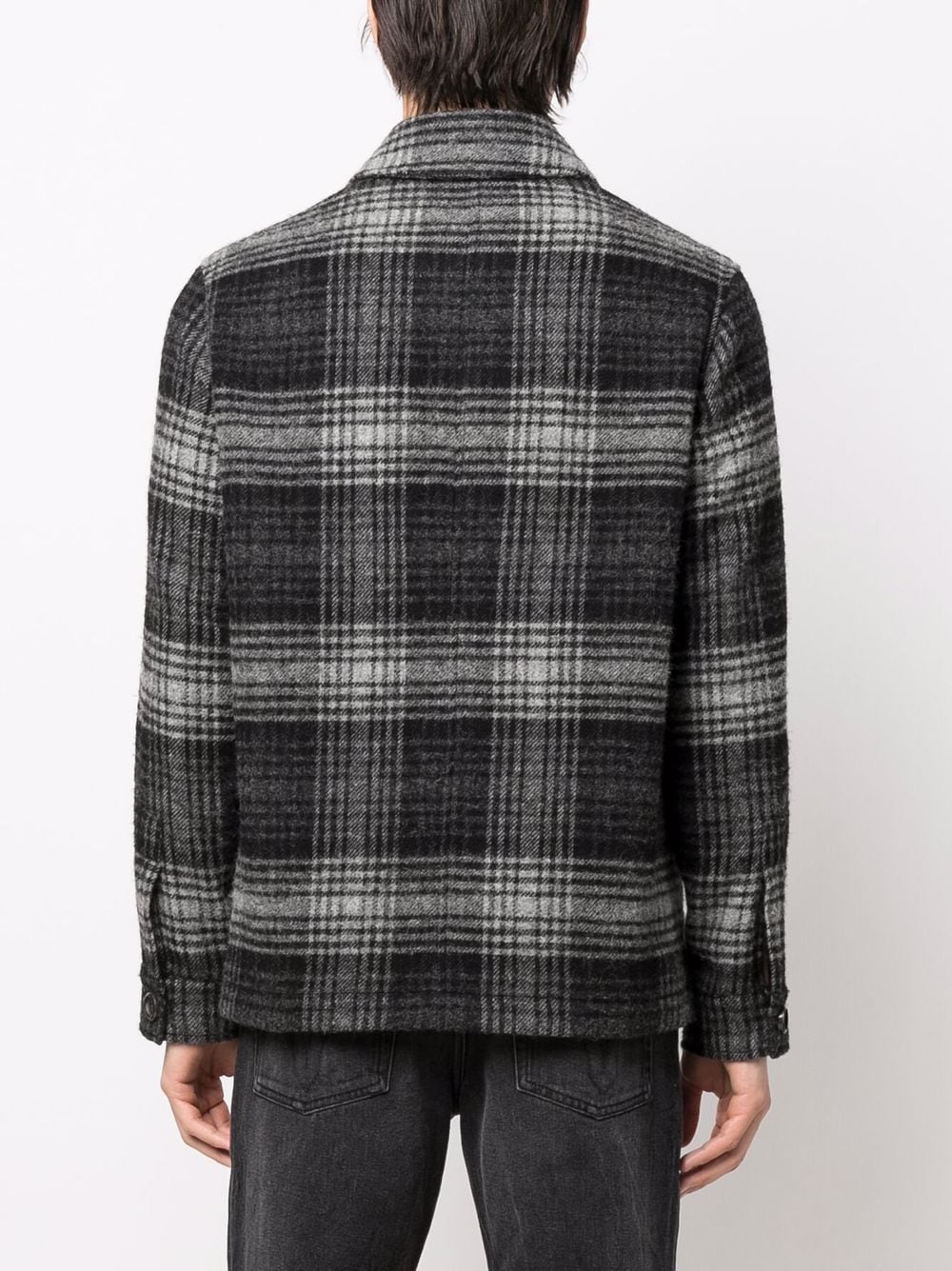 AMI Paris checked button-up shirt jacket