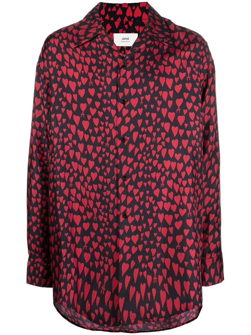 AMI Paris  heart pattern button-up shirt