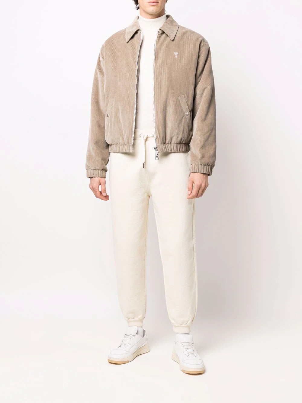 AMI Paris Ami de Coeur organic-cotton track pants