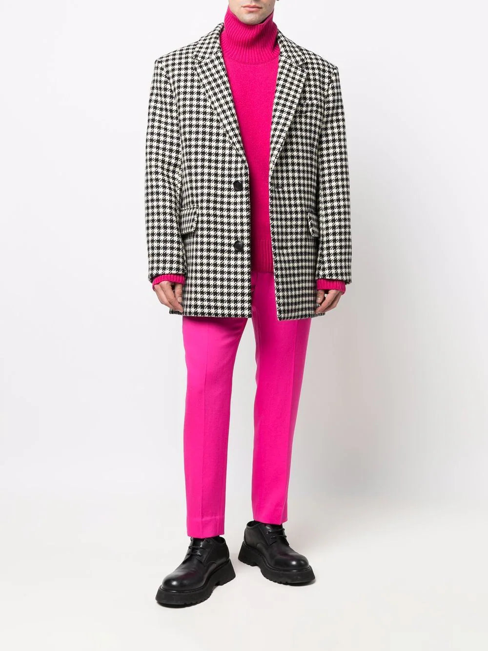 AMI Paris  houndstooth pattern blazer jacket