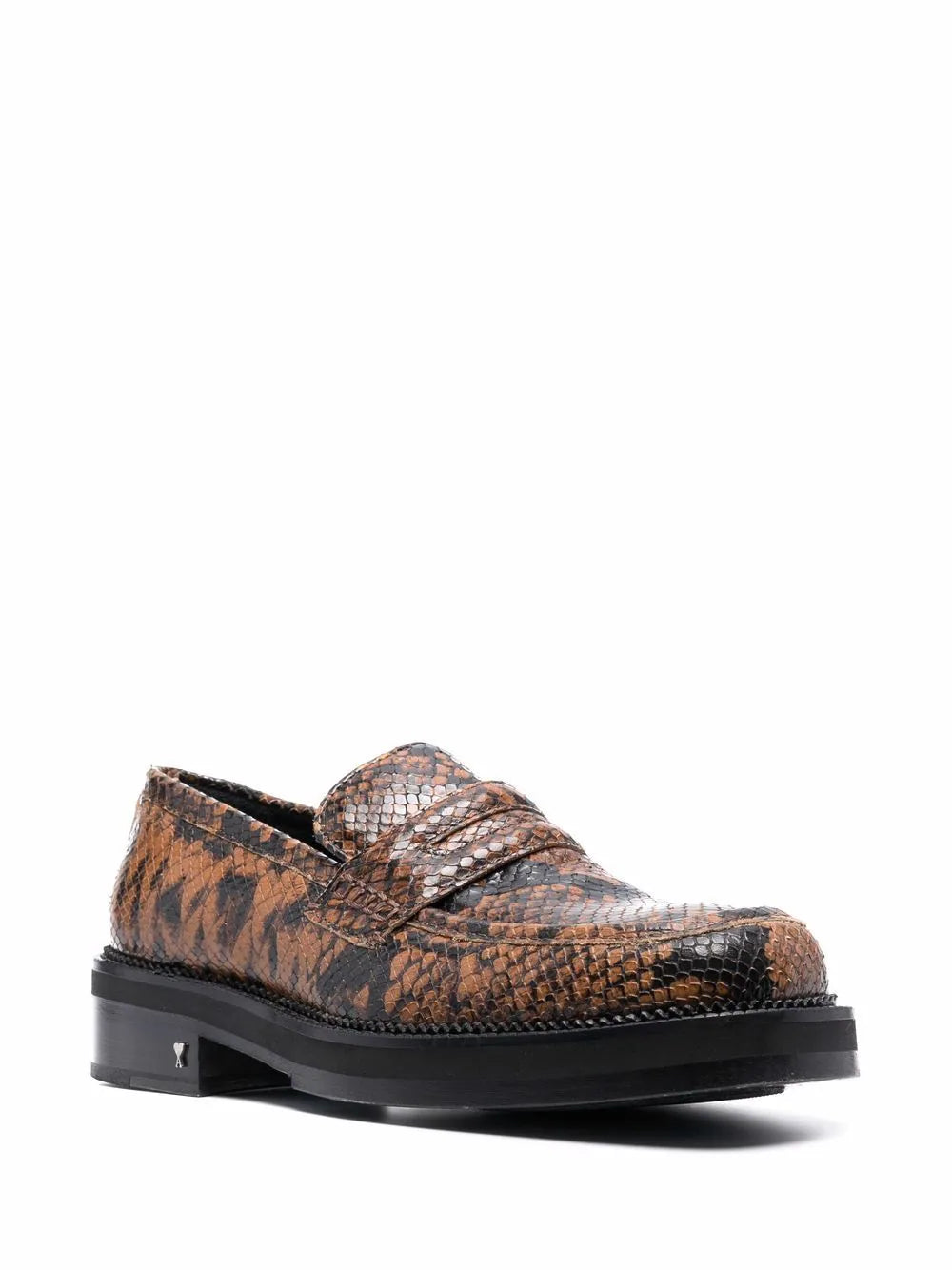 AMI Paris  snakeskin-effect leather loafers