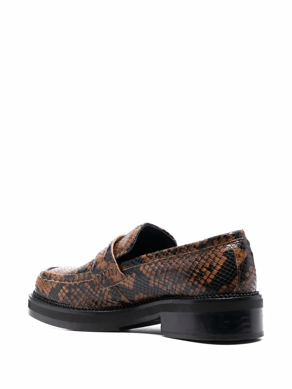 AMI Paris  snakeskin-effect leather loafers