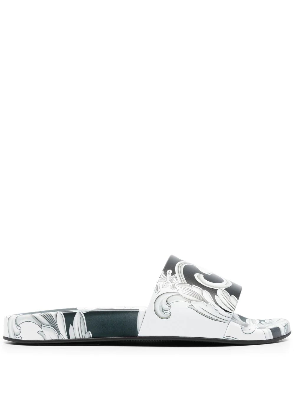Versace baroque-print flat slides