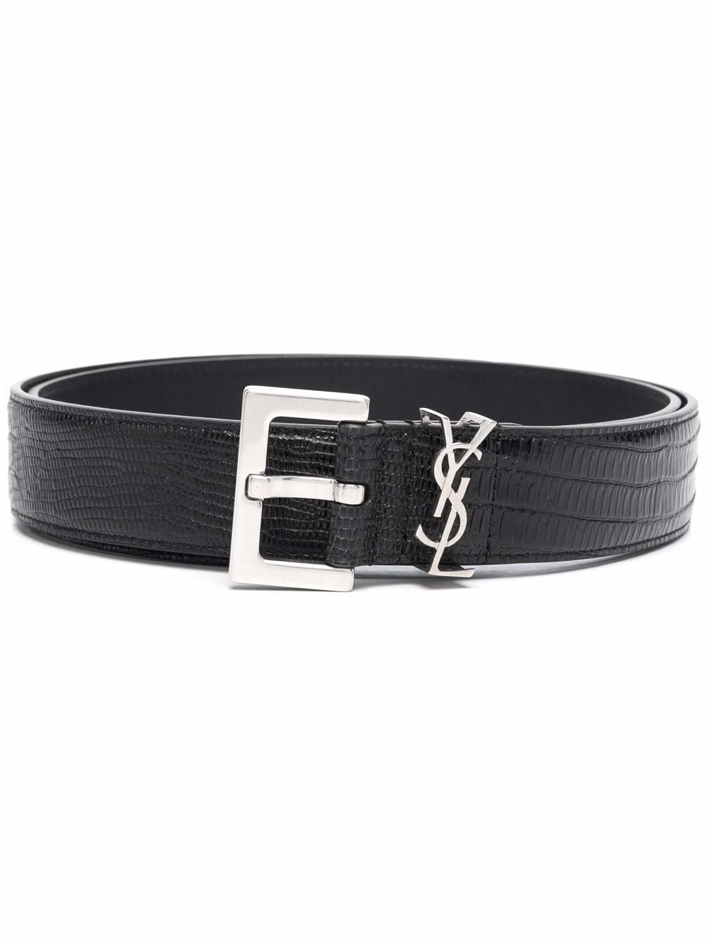 Saint Laurent croc-embossed leather belt