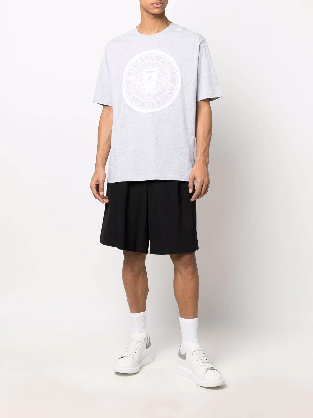 Balmain logo-print crewneck T-shirt