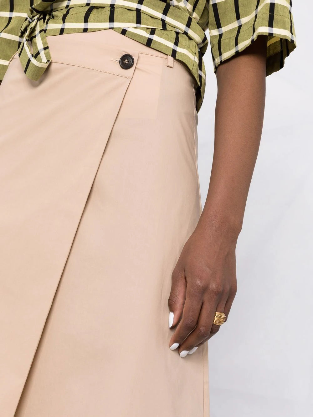 Woolrich  poplin A-line midi skirt