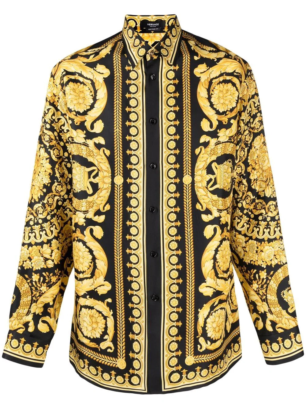 Versace  baroque-print silk shirt