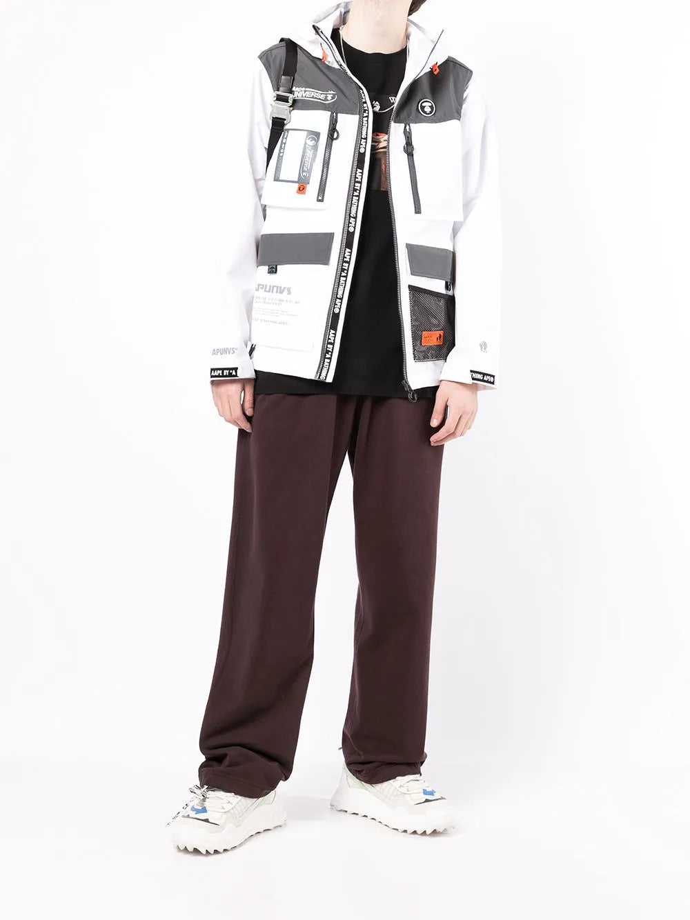 AAPE BY *A BATHING APE®  panelled hooded jacket