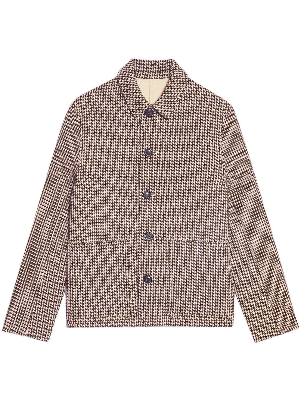 AMI Paris  houndstooth pattern single-breasted jacket
