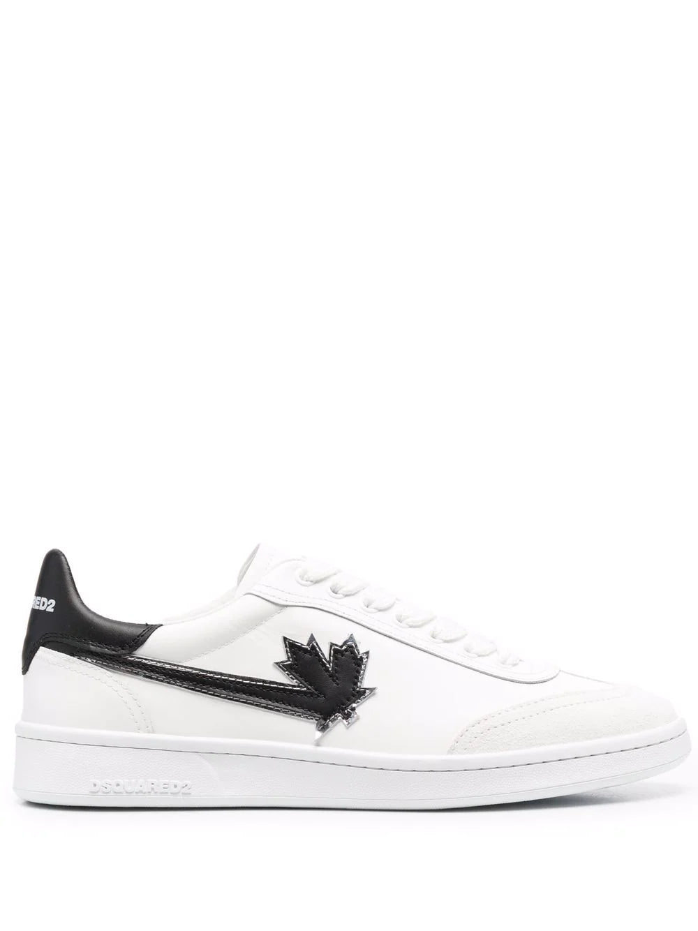 Dsquared2 logo-patch leather sneakers