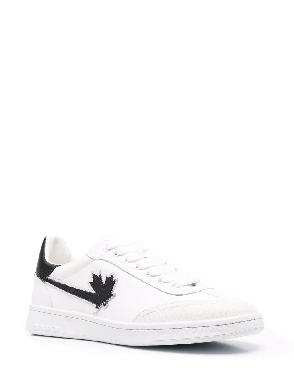 Dsquared2 logo-patch leather sneakers