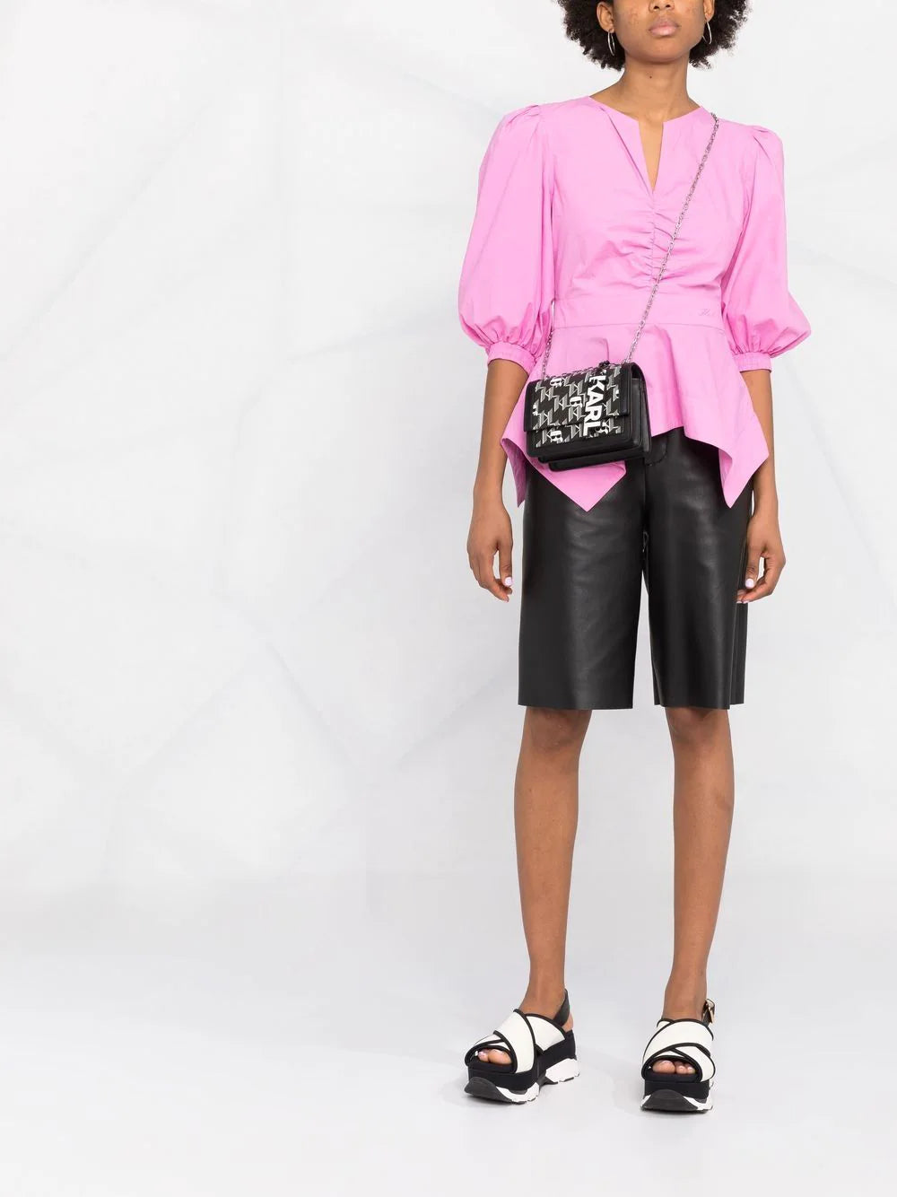 Karl Lagerfeld small K/IKonik shoulder bag