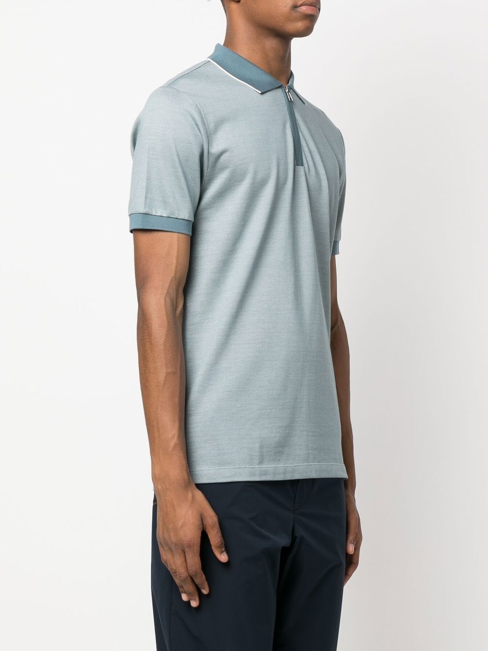 BOSS zipped short-sleeve polo shirt