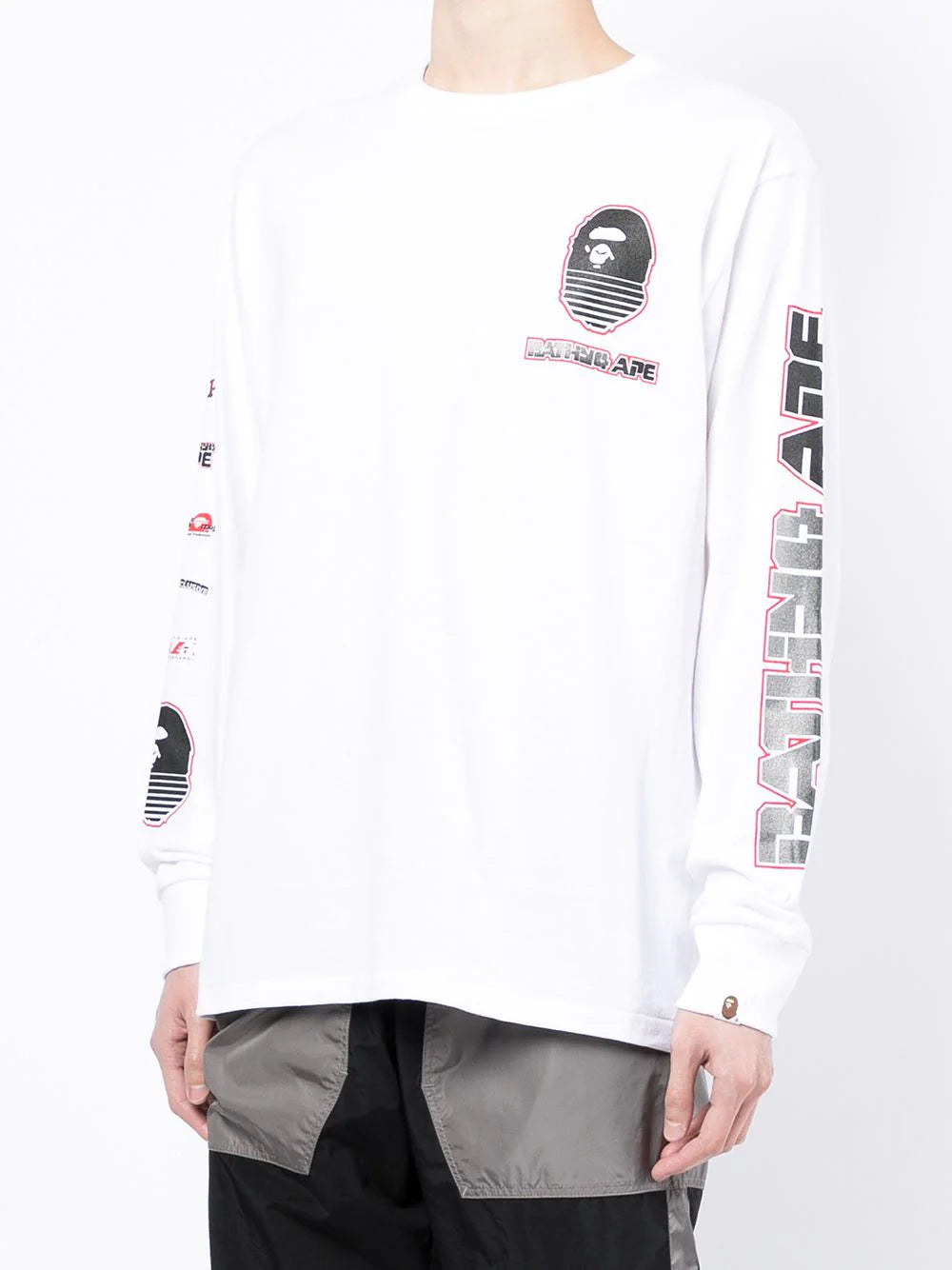 A BATHING APE® logo-print long-sleeve T-shirt