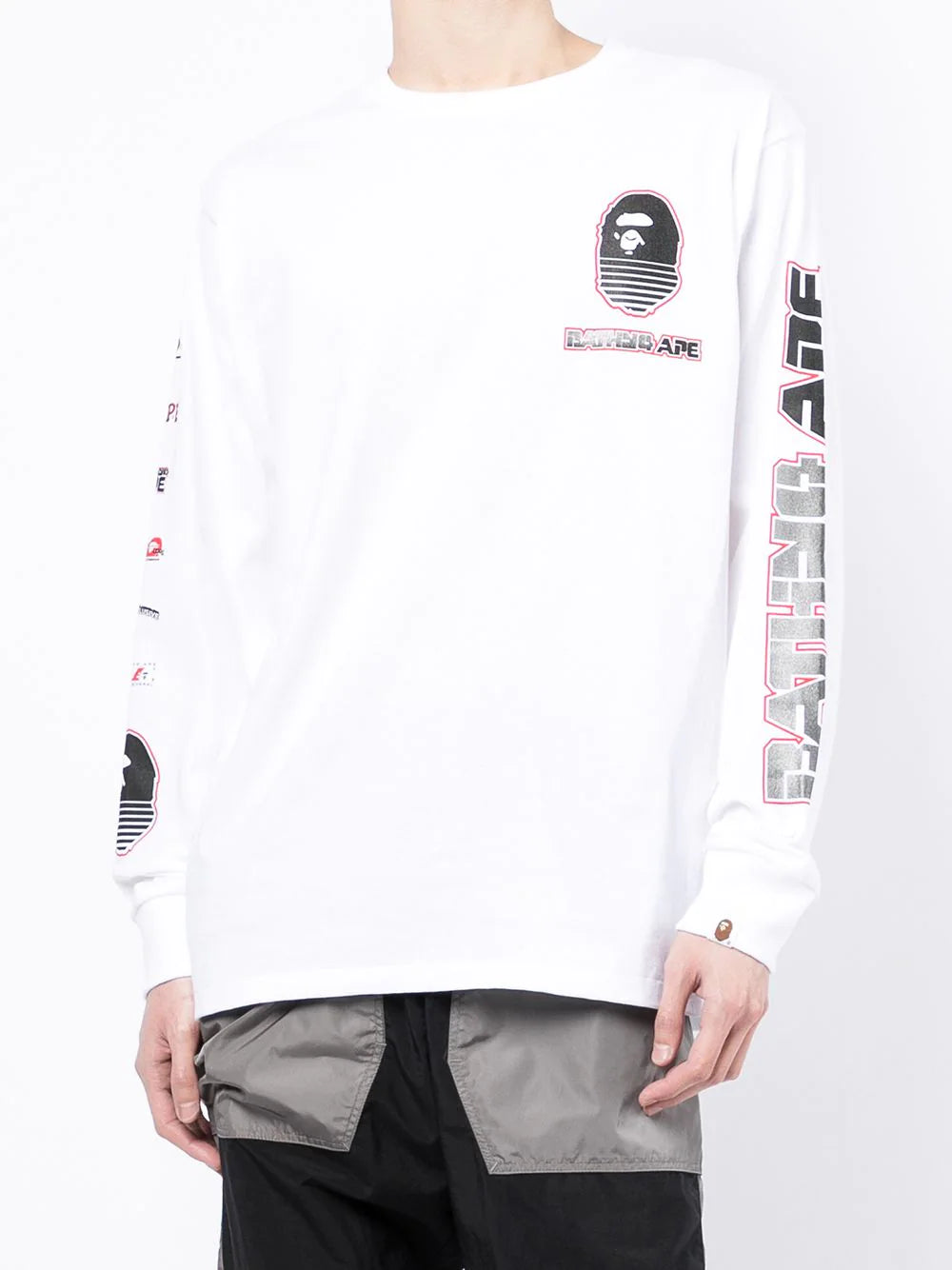 A BATHING APE® logo-print long-sleeve T-shirt