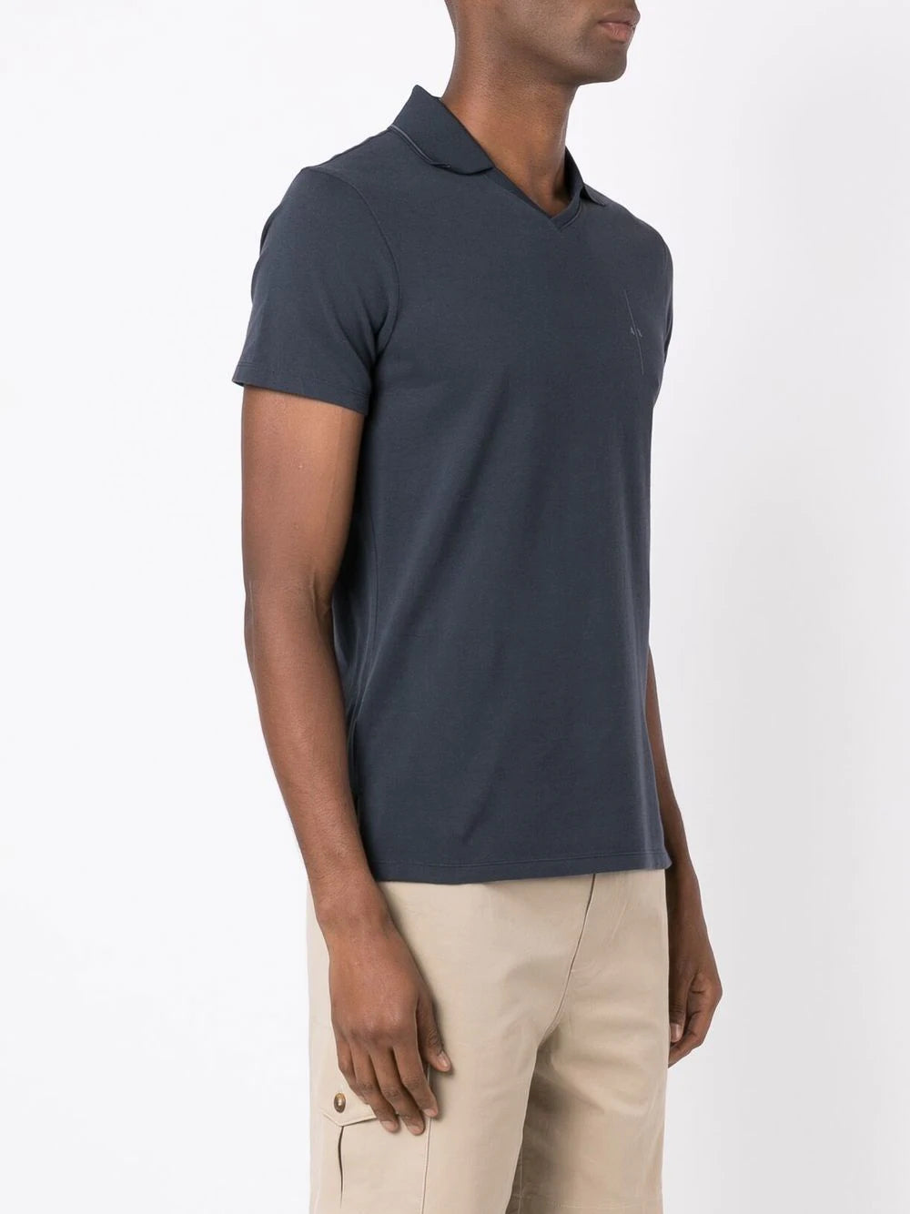 Armani Exchange logo print polo shirt.