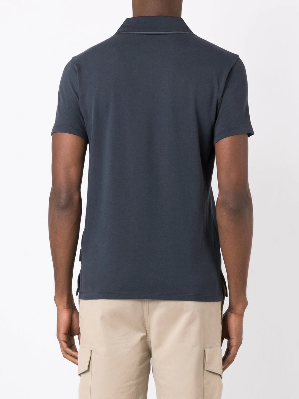 Armani Exchange logo print polo shirt.
