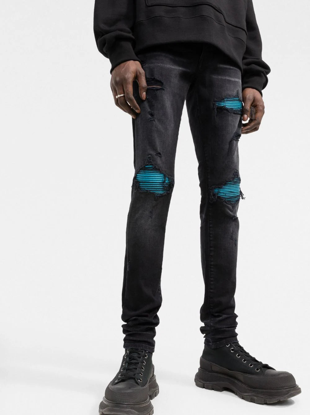 AMIRI  mid-rise distressed skinny jeans