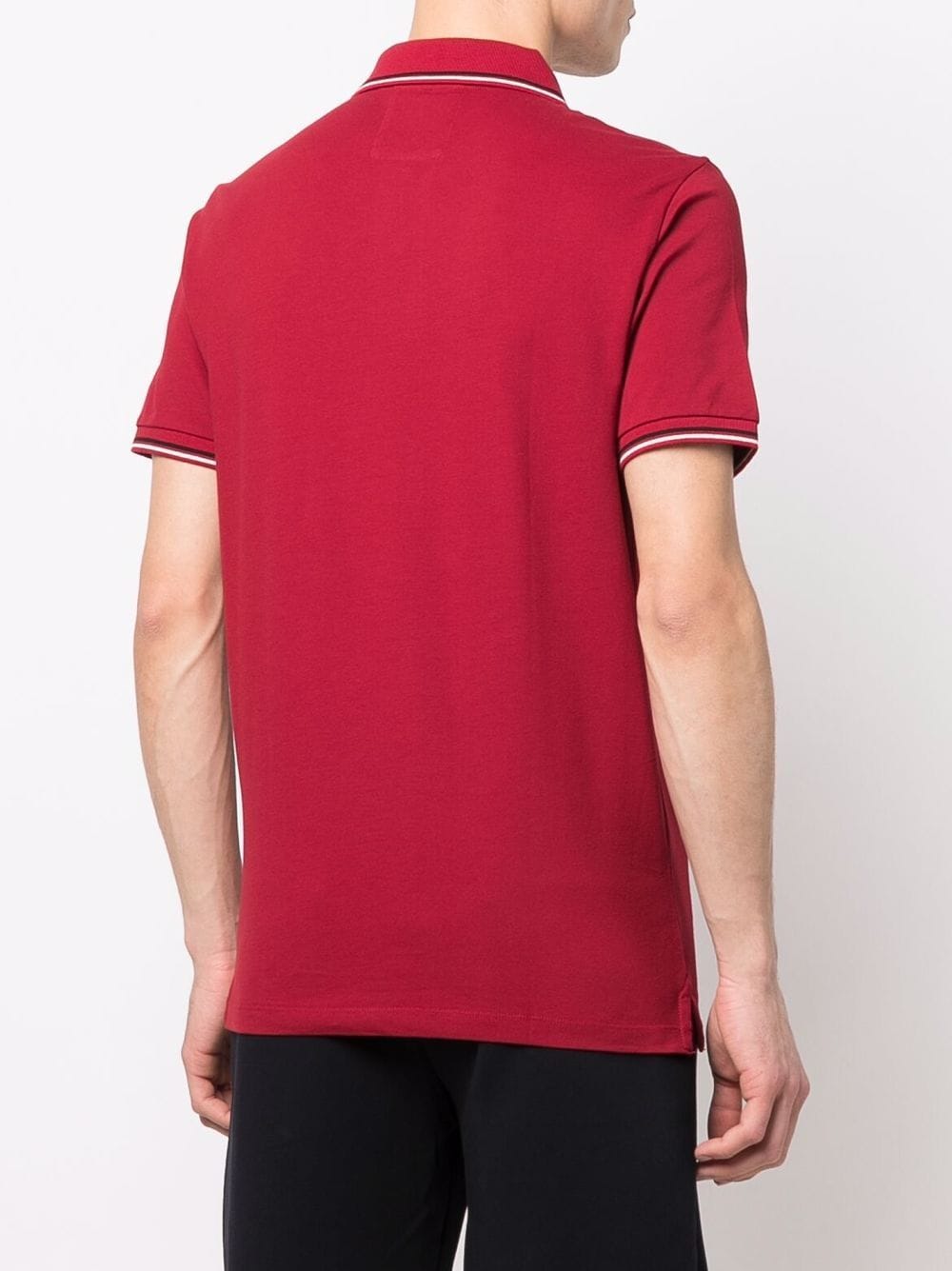 Emporio Armani logo embroidered polo shirt