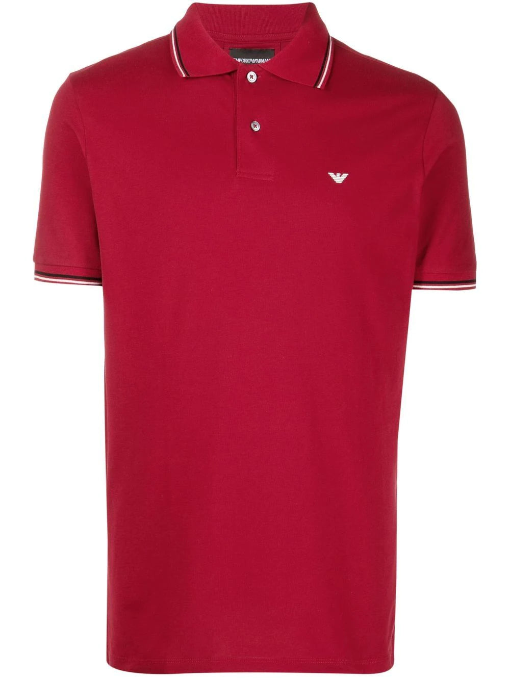 Emporio Armani logo embroidered polo shirt