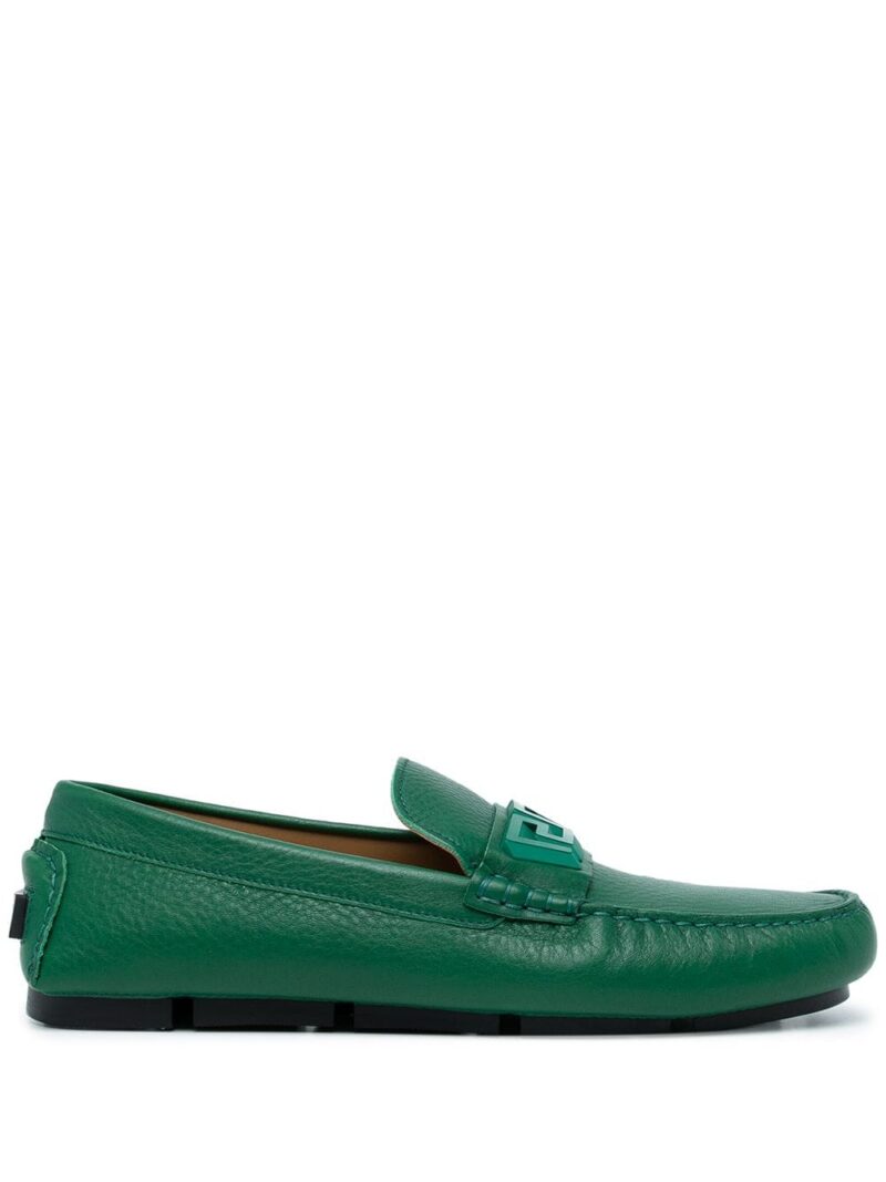 Versace  La Greca pebbled loafers
