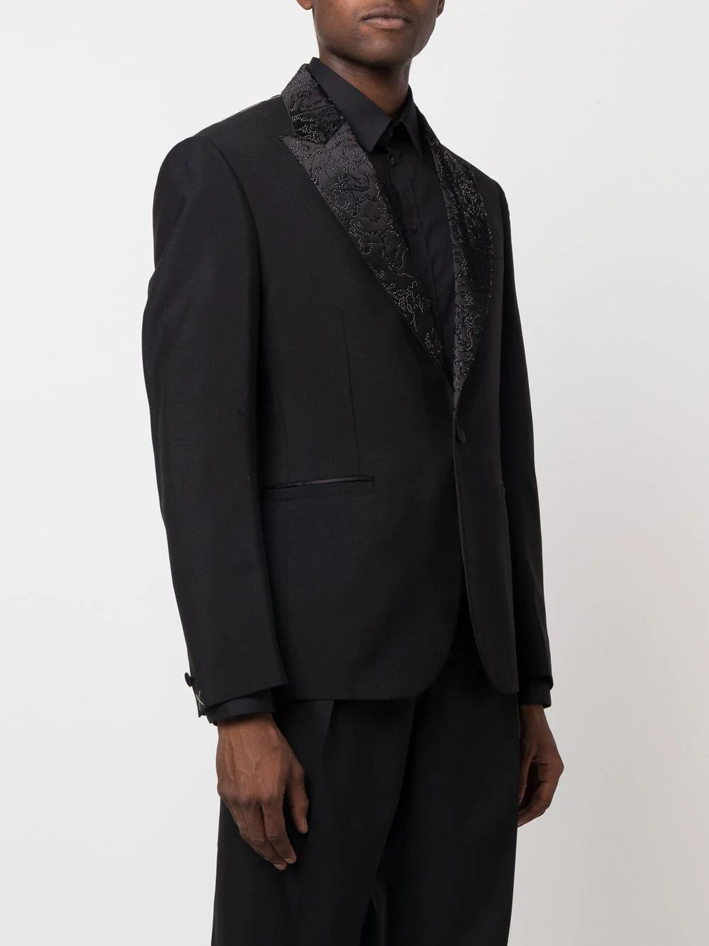 Versace Barocco Silhouette rhinestone-embellished blazer