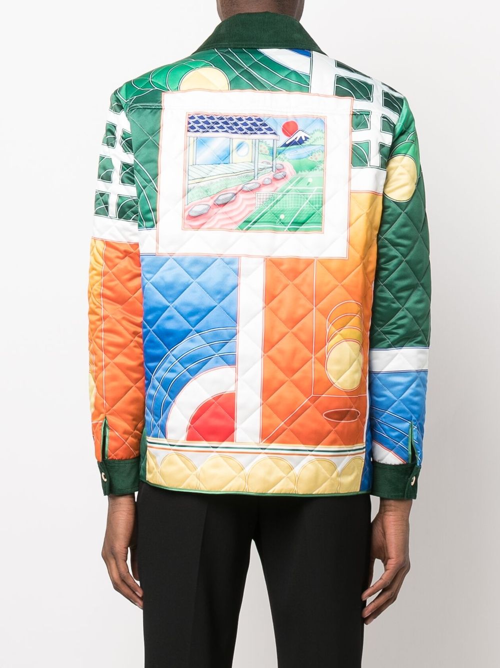 Casablanca graphic-print quilted shirt jacket