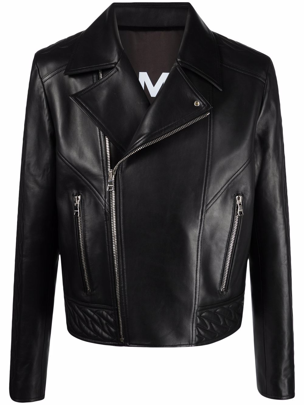 Balmain double-breasted biker jacket