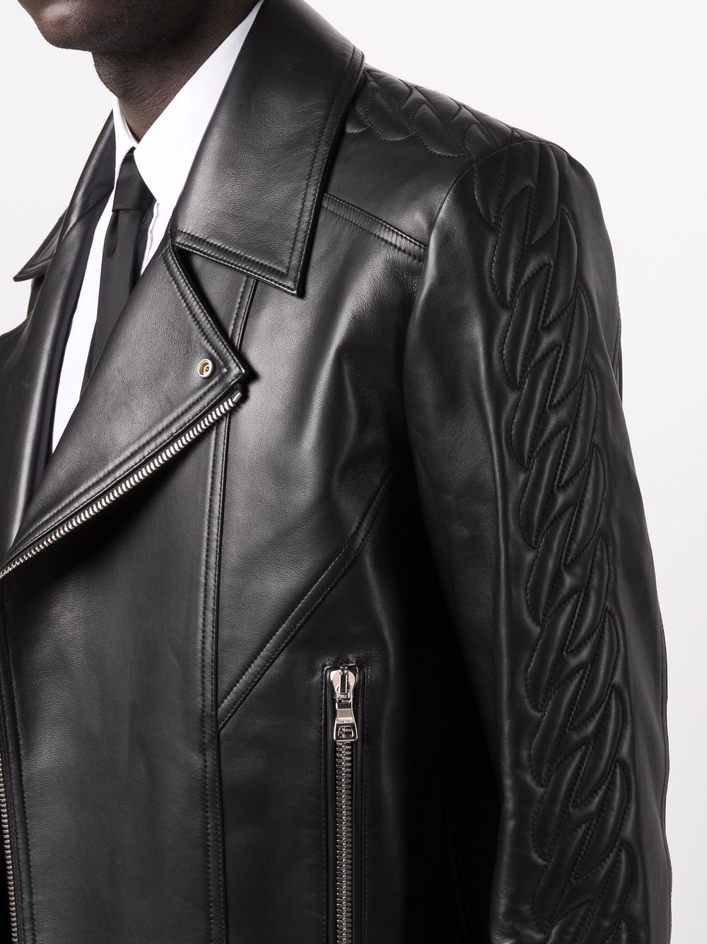 Balmain double-breasted biker jacket - Image 4