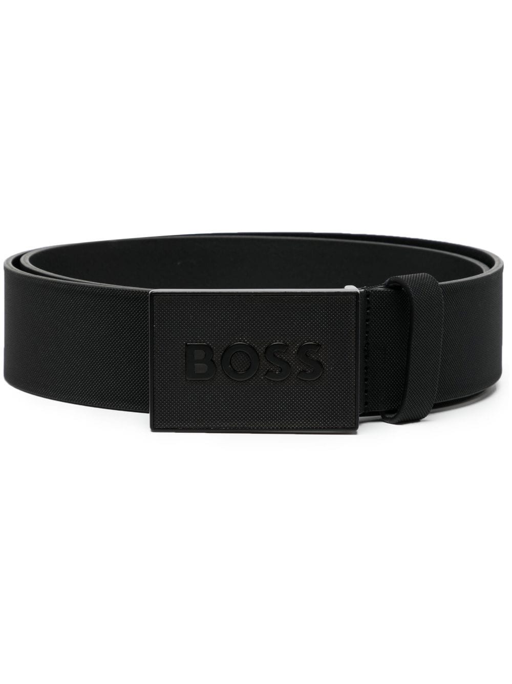 BOSS  logo-plaque leather belt