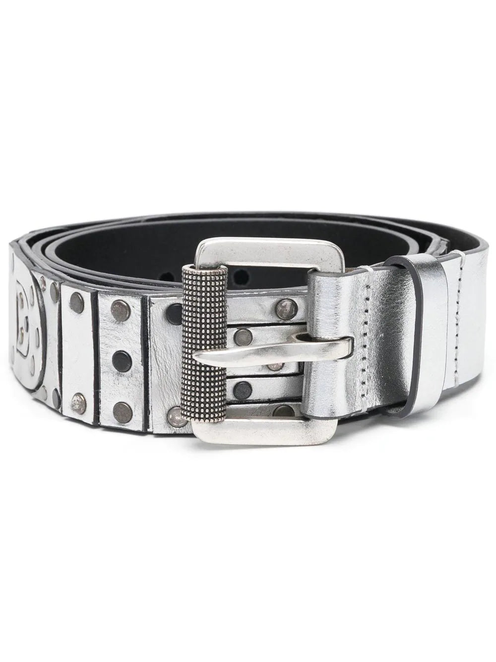 Diesel B-Stellar metallic leather belt