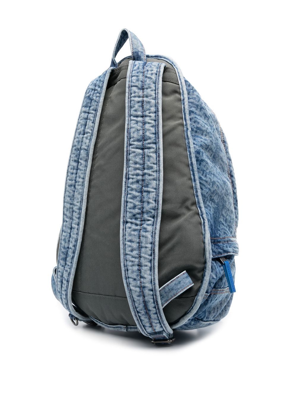 Diesel faded-effect logo-print denim backpack