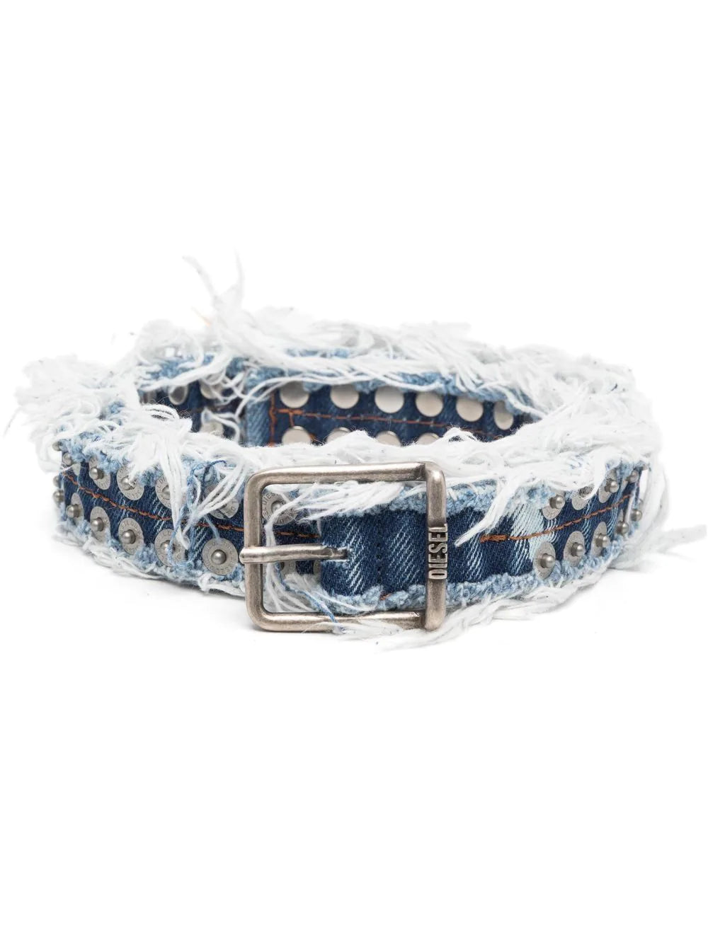 Diesel distressed-denim belt