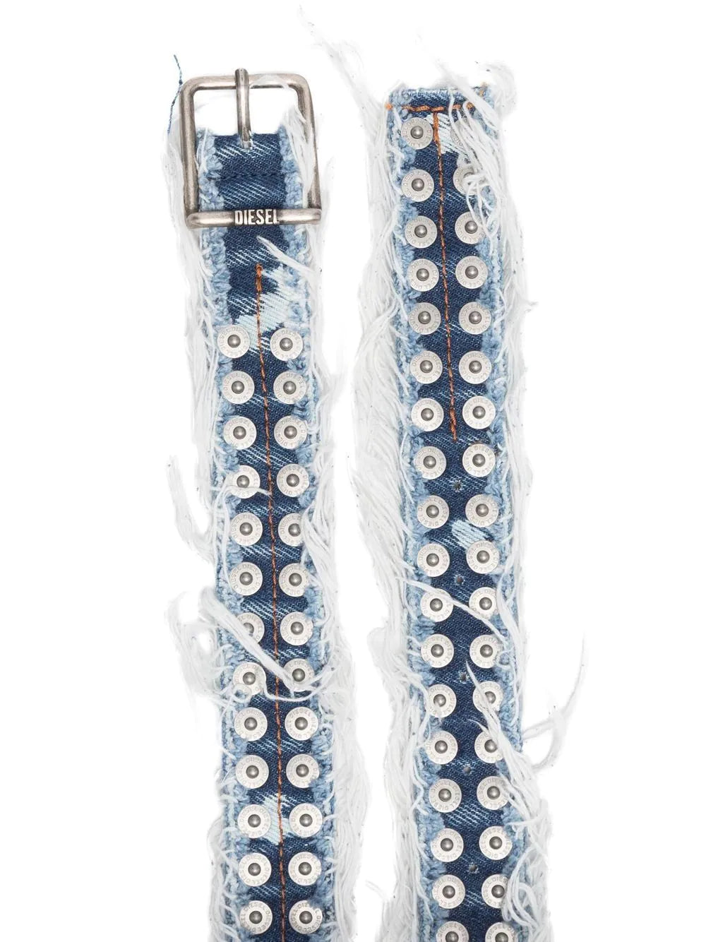 Diesel distressed-denim belt