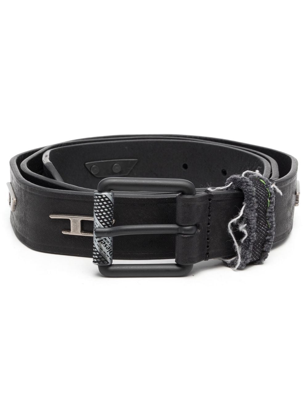 Diesel logo-studded leather belt