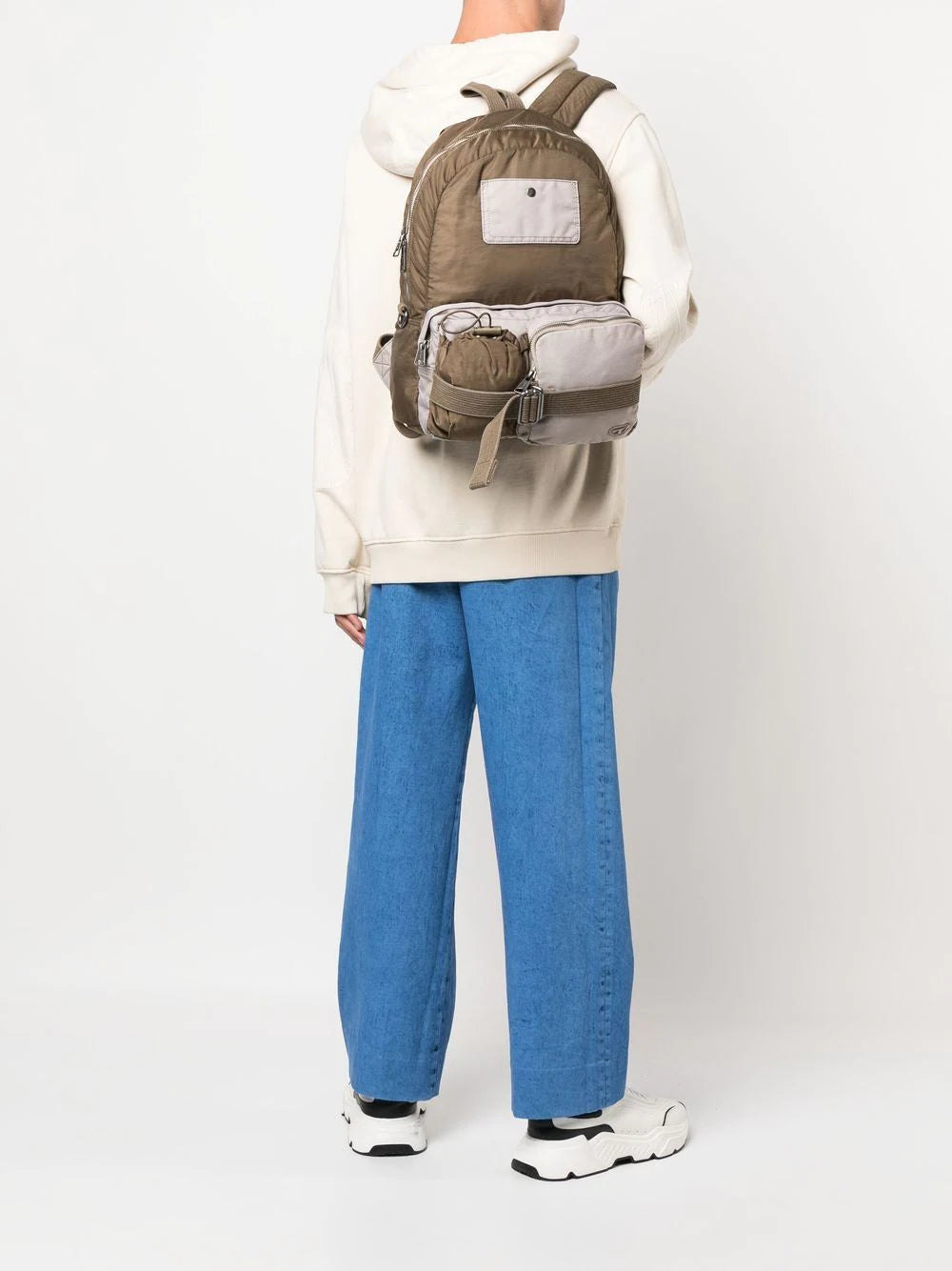 Diesel logo-plaque backpack