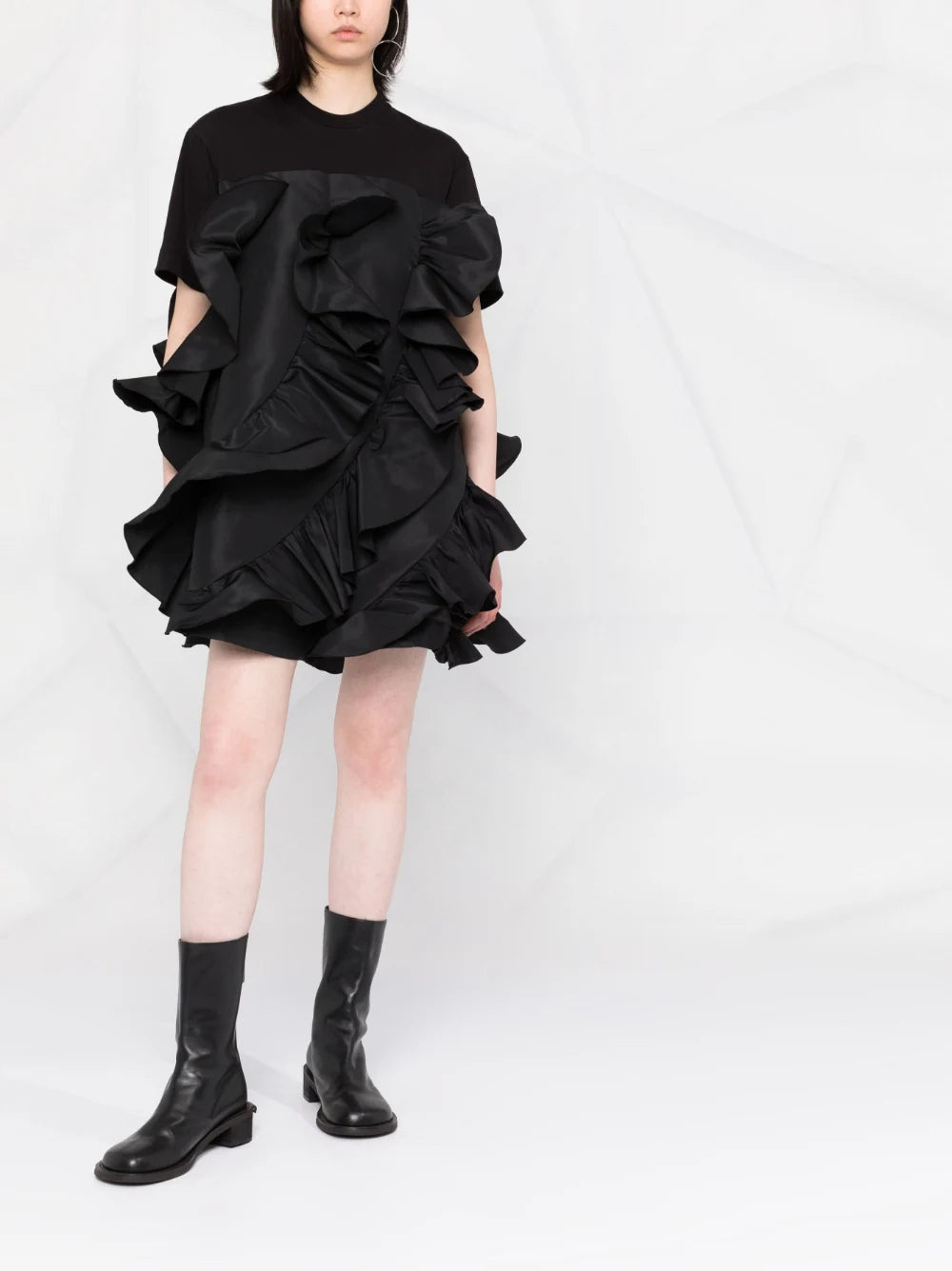 Alexander McQueen  ruffle-detail T-shirt dress