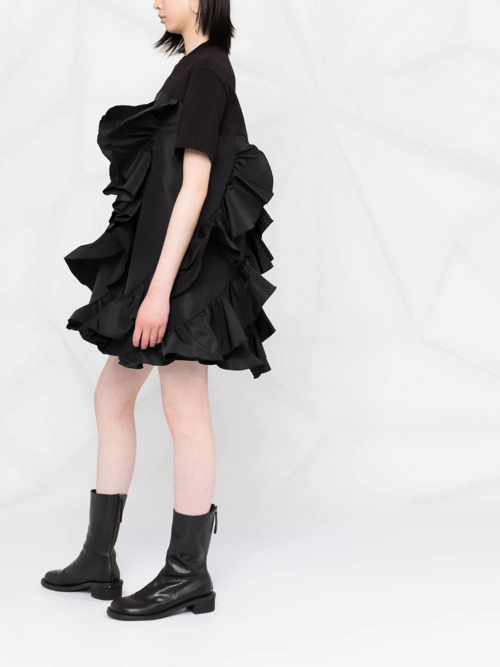 Alexander McQueen  ruffle-detail T-shirt dress