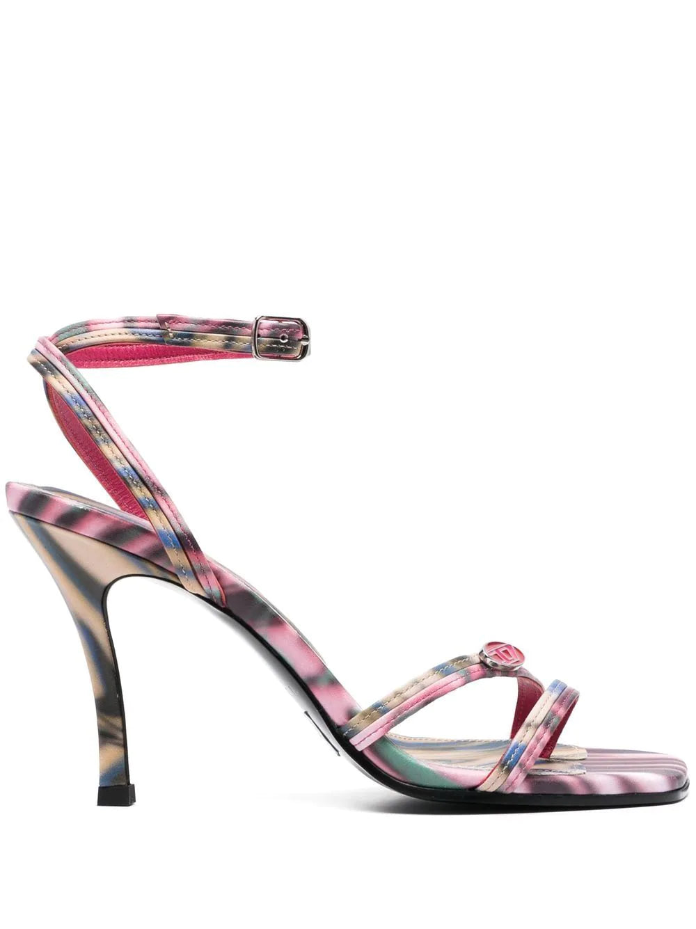 Diesel abstract-print 90mm heeled sandals