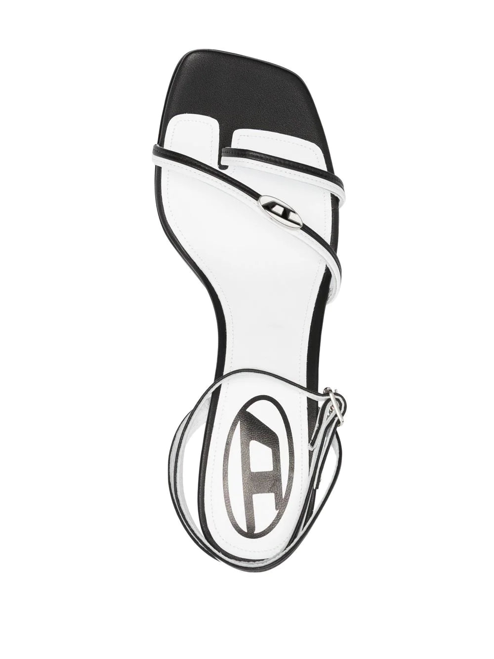 Diesel two-tone strappy 10mm leather sandals