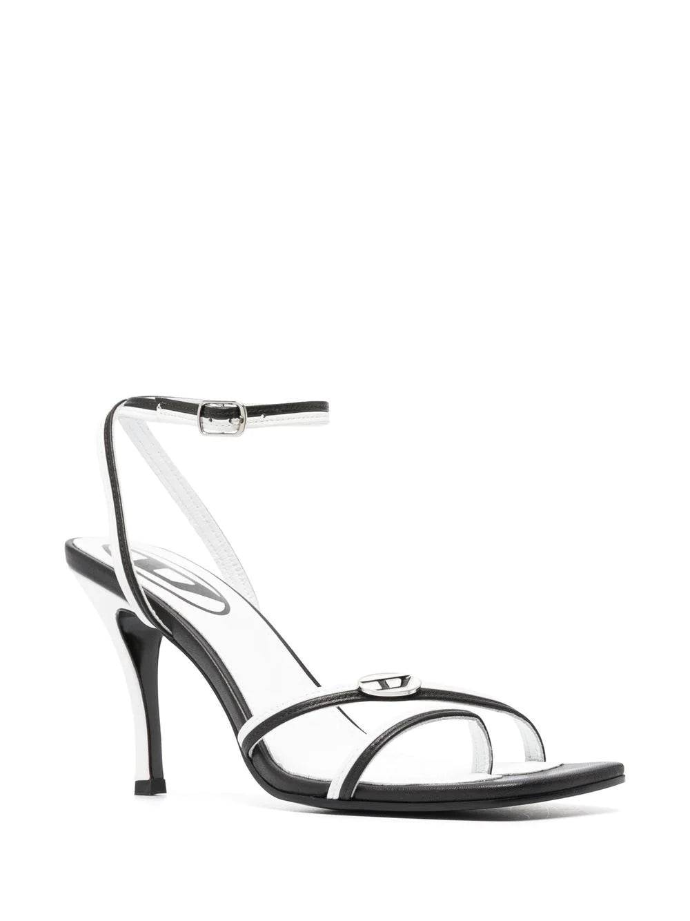 Diesel two-tone strappy 10mm leather sandals