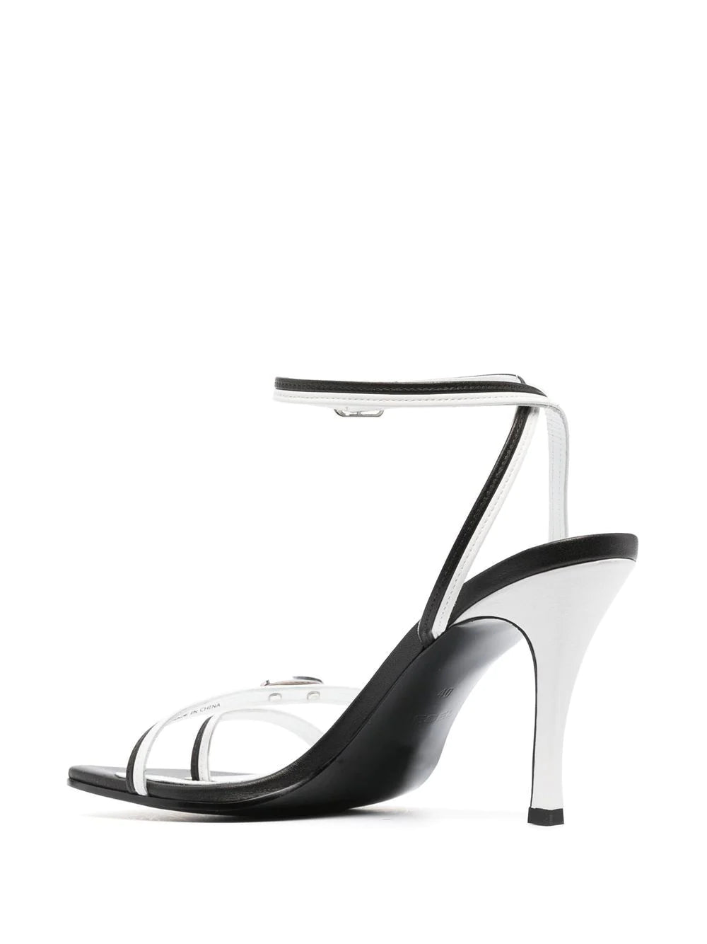 Diesel two-tone strappy 10mm leather sandals